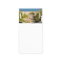 Beach walk dune roped off Florida Beach Color Personalized Address Labels
