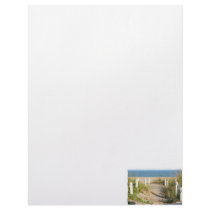 Beach walk dune roped off Florida Beach Color Letterhead Design