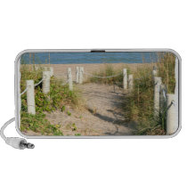 Beach walk dune roped off Florida Beach Color Notebook Speaker