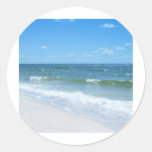 Beach Waves III Round Stickers