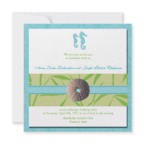 Beach Wedding - Aqua  Blue wedding invites