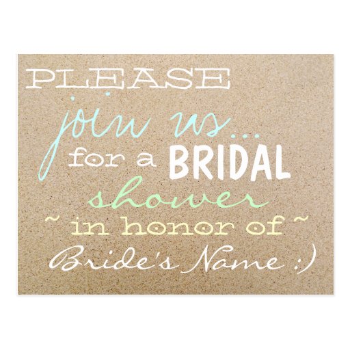 Beach Wedding/Bridal Shower Invitations in Sand Postcard