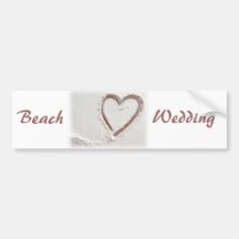 Beach Wedding Bumper Stickers