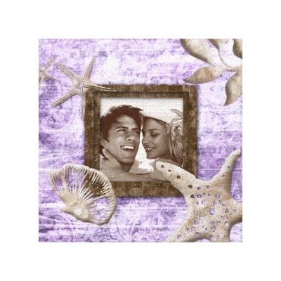 Beach Wedding Canvas Print Photo Template Purple by WeddingShop88