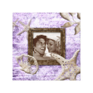 Beach Wedding Canvas Print Photo Template Purple wrappedcanvas