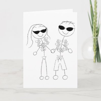Beach Wedding Couple The following stamps are a sample of the styles and