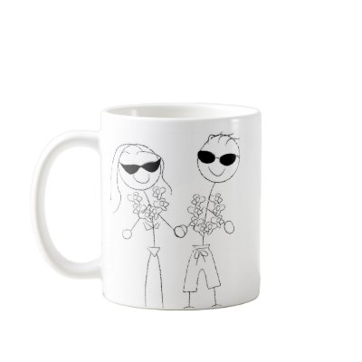 Beach Wedding Couple Mugs