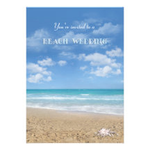 Beach Wedding Custom Announcement