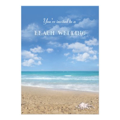 Beach Wedding Custom Announcement