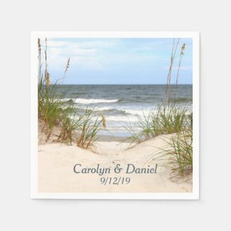 Beach Wedding Custom Napkins Disposable Napkins