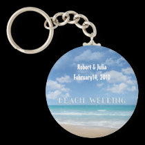 Beach Wedding (customizable) keychains