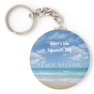Beach Wedding (customizable) Key Chain