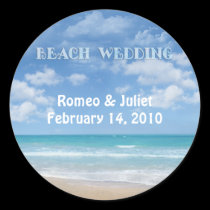 Beach Wedding (customizable) stickers