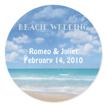 Beach Wedding (customizable) Stickers