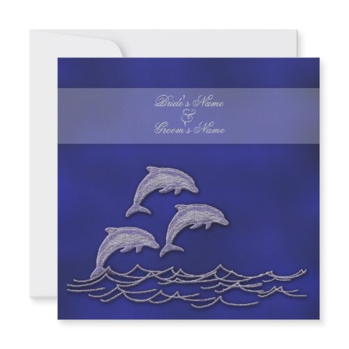 Beach wedding elegant party theme invitation