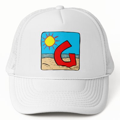 Beach Wedding Ideas Letter G Hats by TheBridalShop