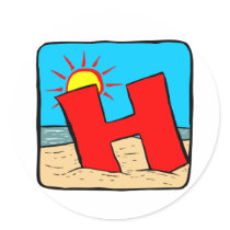 Beach Wedding Ideas Letter H stickers by TheBridalShop Beach Wedding Ideas Letter H stickers