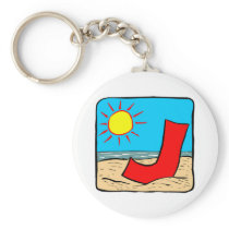 Beach Wedding Ideas Letter J Key Chain