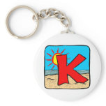 Beach Wedding Ideas Letter K Keychains
