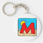 Beach Wedding Ideas Letter M Key Chains