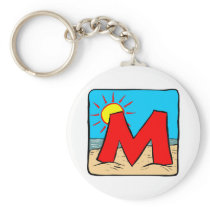 Beach Wedding Ideas Letter M Key Chains