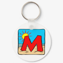 Beach Wedding Ideas Letter M keychains