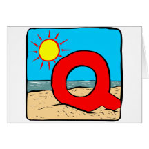 Beach Wedding Ideas Letter Q Greeting Cards