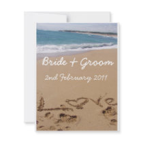 Beach Wedding Custom Announcements