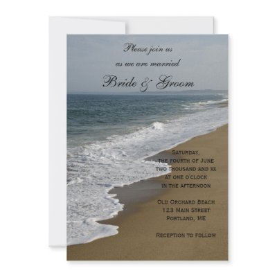 Beach Wedding Invitation by loraseverson