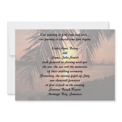Beach Wedding Invitation by nuclearswan