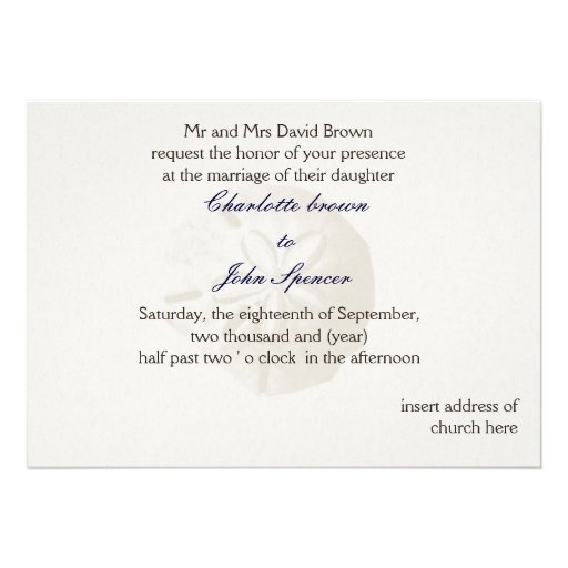 Beach wedding invitation