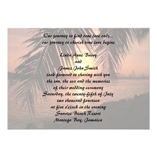 Beach Wedding Invitation