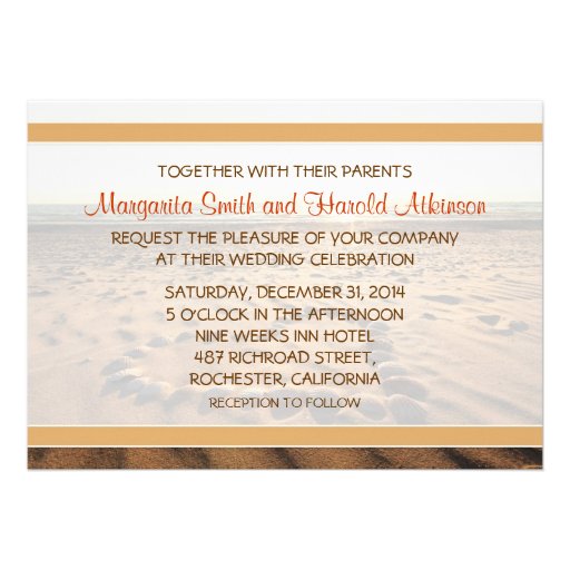 beach wedding invitation