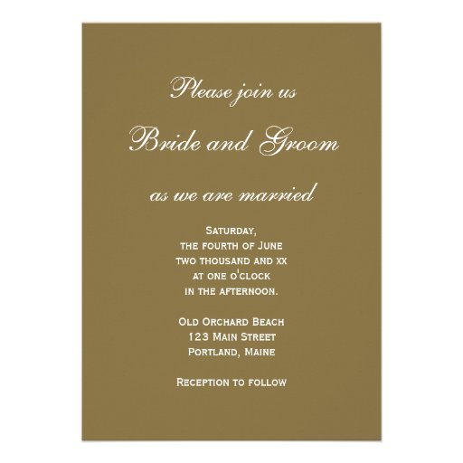 Beach Wedding Invitation