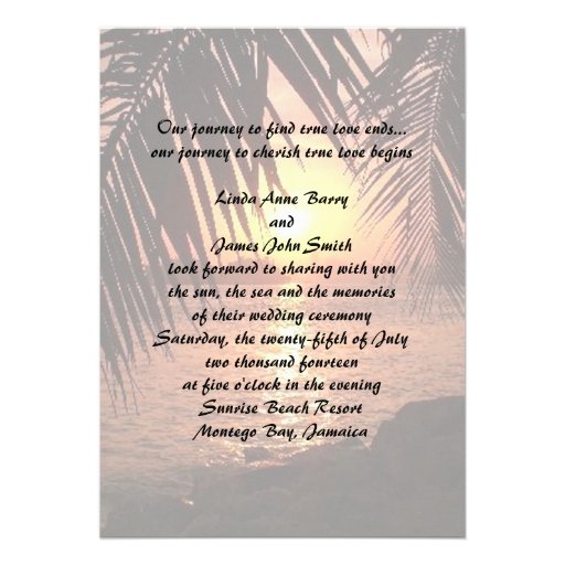 Beach Wedding Invitation