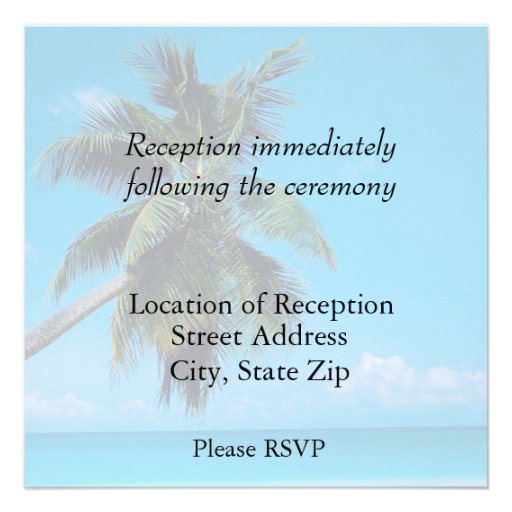 Beach Wedding Invitation