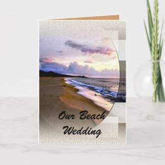 Beach Wedding Invitation card