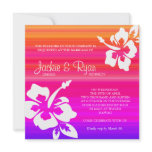 Beach Wedding Invitation Hibiscus Colorful
