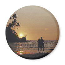 Beach Wedding Invitation magnets by WeddingPostage Beach Wedding Invitation magnets