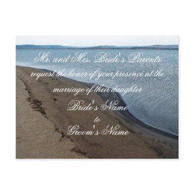 Beach Wedding Announcements on Beach Wedding Invitation  Look For Matching Save The Date And Postage
