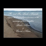 Beach Wedding Invitation postcard.