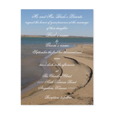 Beach Wedding invitation Post Cards by MAPASUE