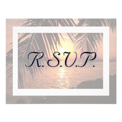 Beach Wedding Invitation R.S.V.P.