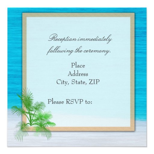 BEACH  Wedding Invitation Template