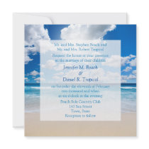 Beach Wedding Invitation Tropical Wedding