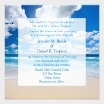 Beach Wedding Invitation Tropical Wedding invitations