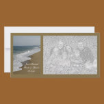Beach Wedding Just Married Photo Card photo cards