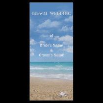 Beach Wedding Menu Card rack cards
