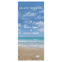 Beach Wedding Menu Card Rack Cards
