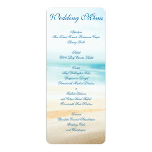 Beach Wedding Menu Custom Invitations 4